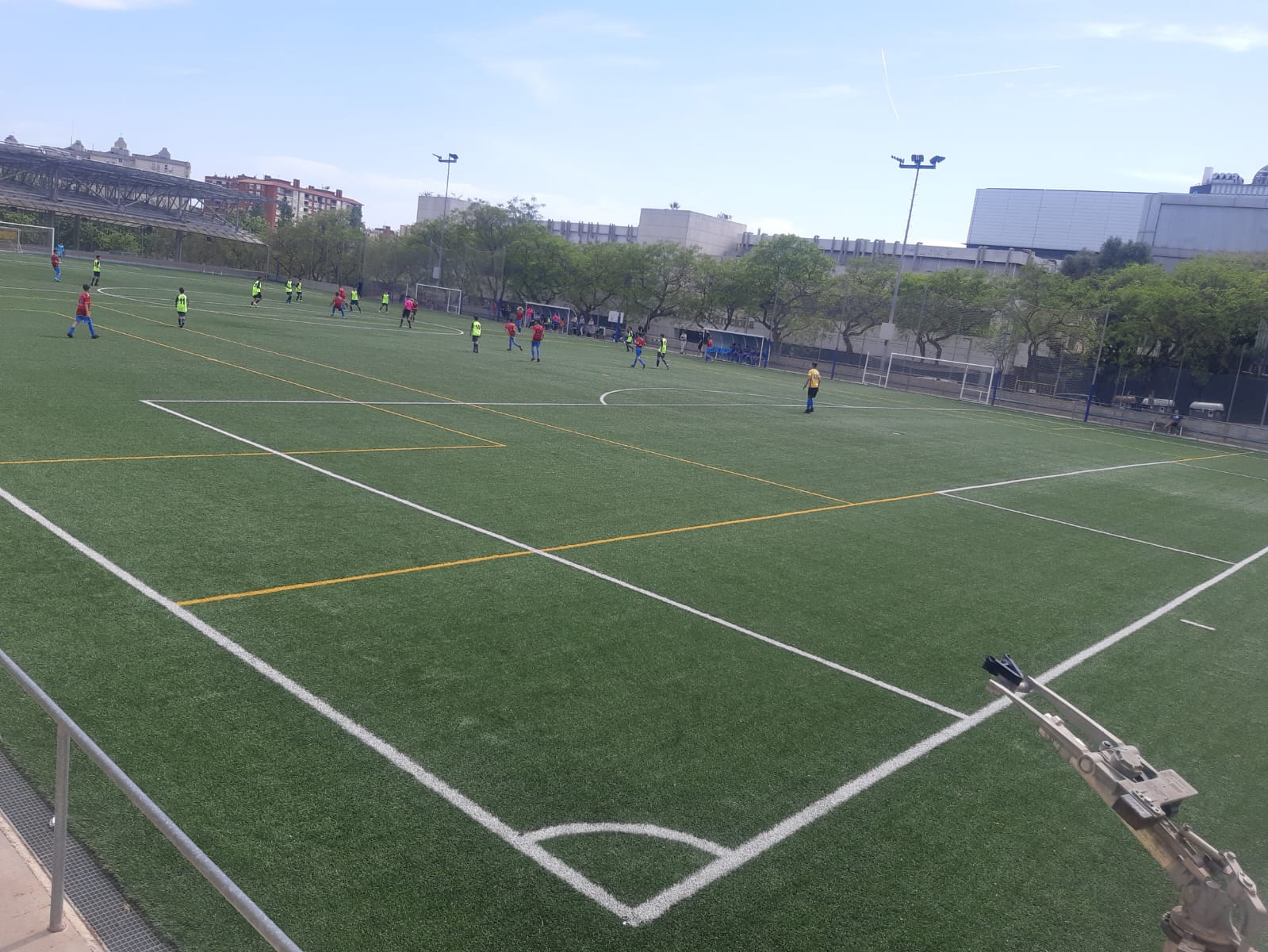 Treino no centro esportivo em Barcelona